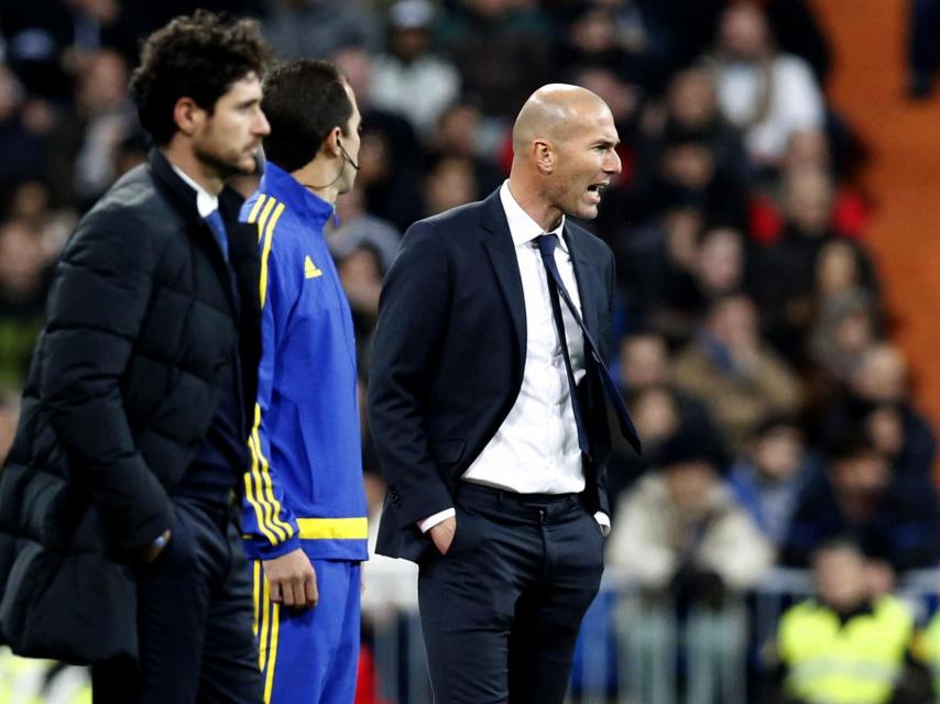 Zinedine Zidane, en el partido contra el Deportivo.