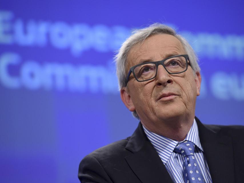 El presidente de la Comisión, Jean-Claude Juncker, en rueda de prensa