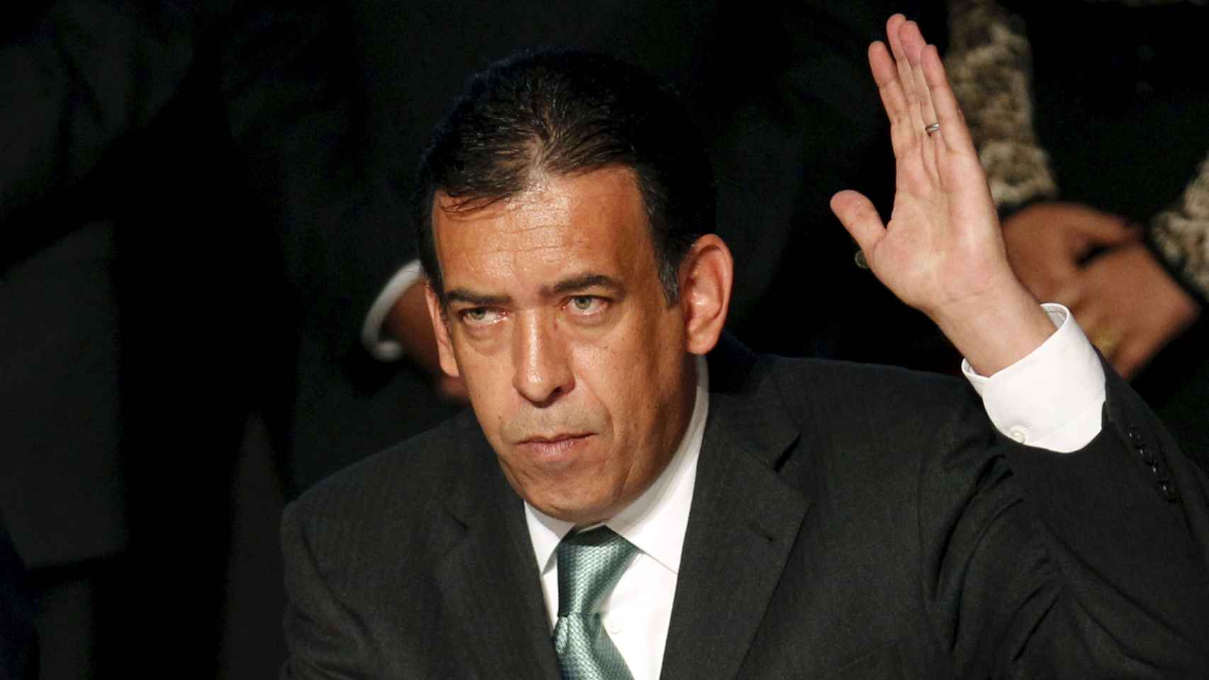 Humberto Moreira, en el día de su renuncia como presidente del PRI en 2011