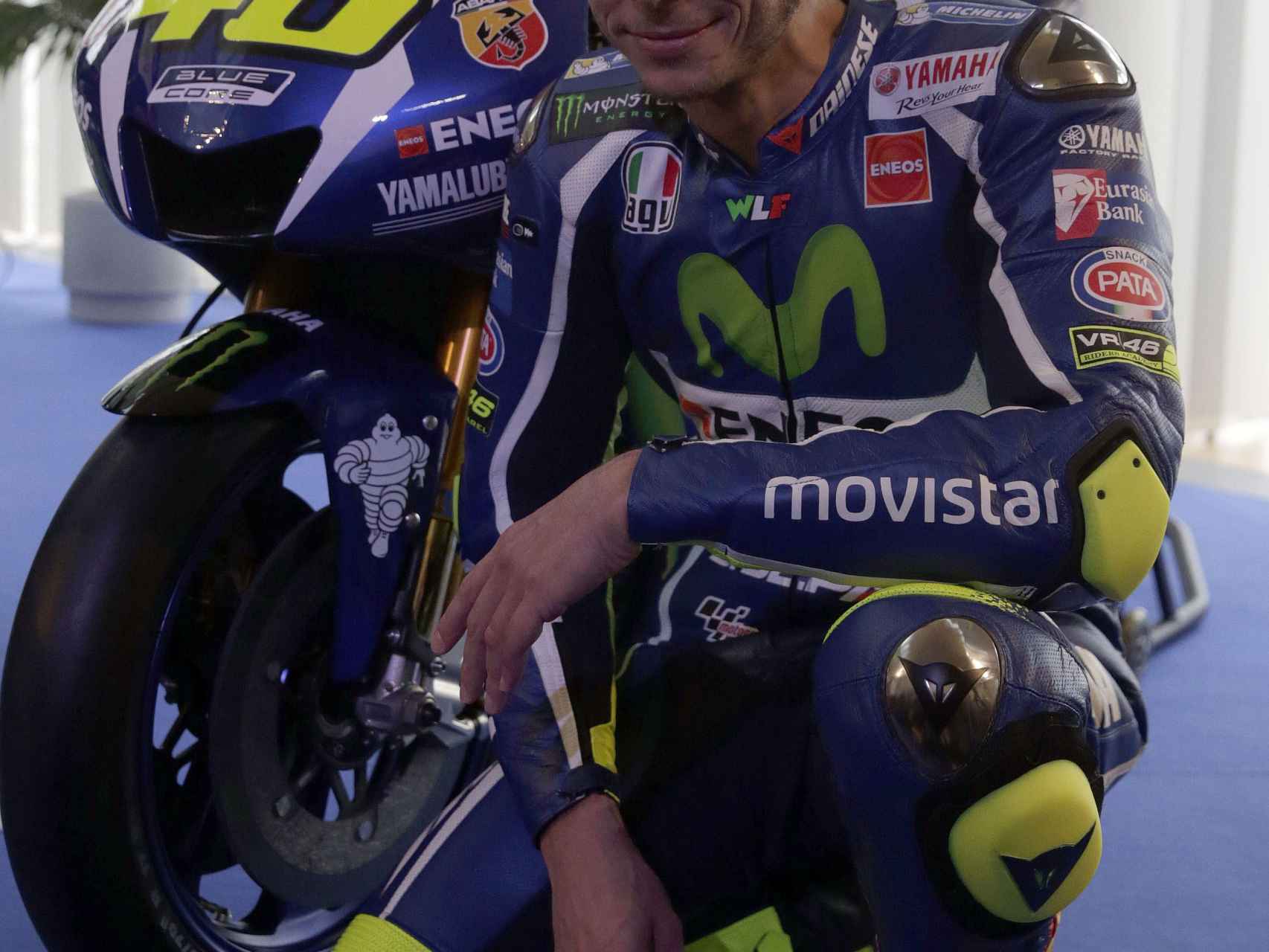 Valentino Rossi en la presentación de Yamaha