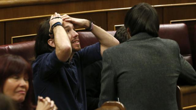 Pablo Iglesias, durante el primer pleno de la legislatura.