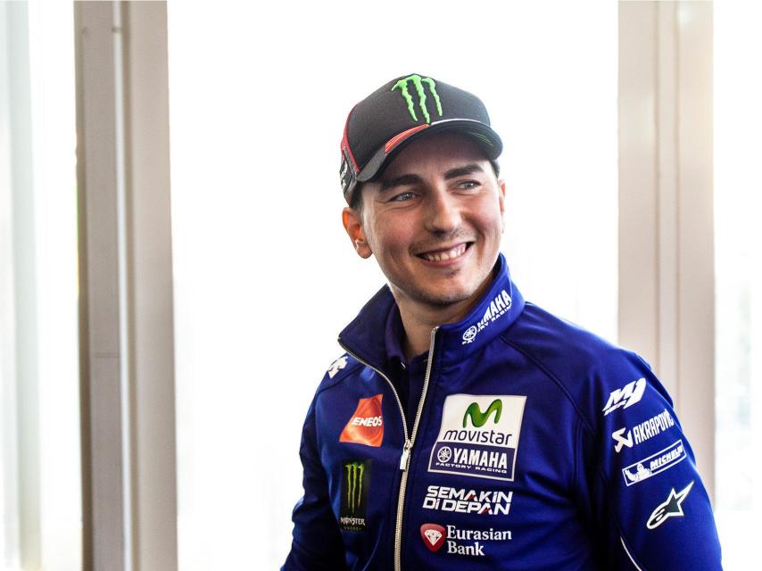 Lorenzo, durante la presentación de Yamaha.