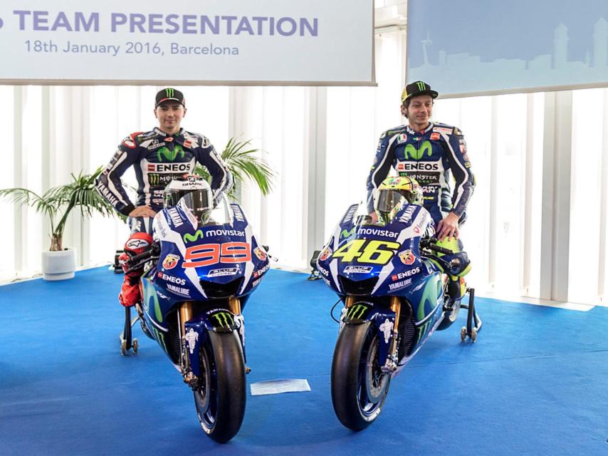 Lorenzo, durante la presentación de Yamaha.