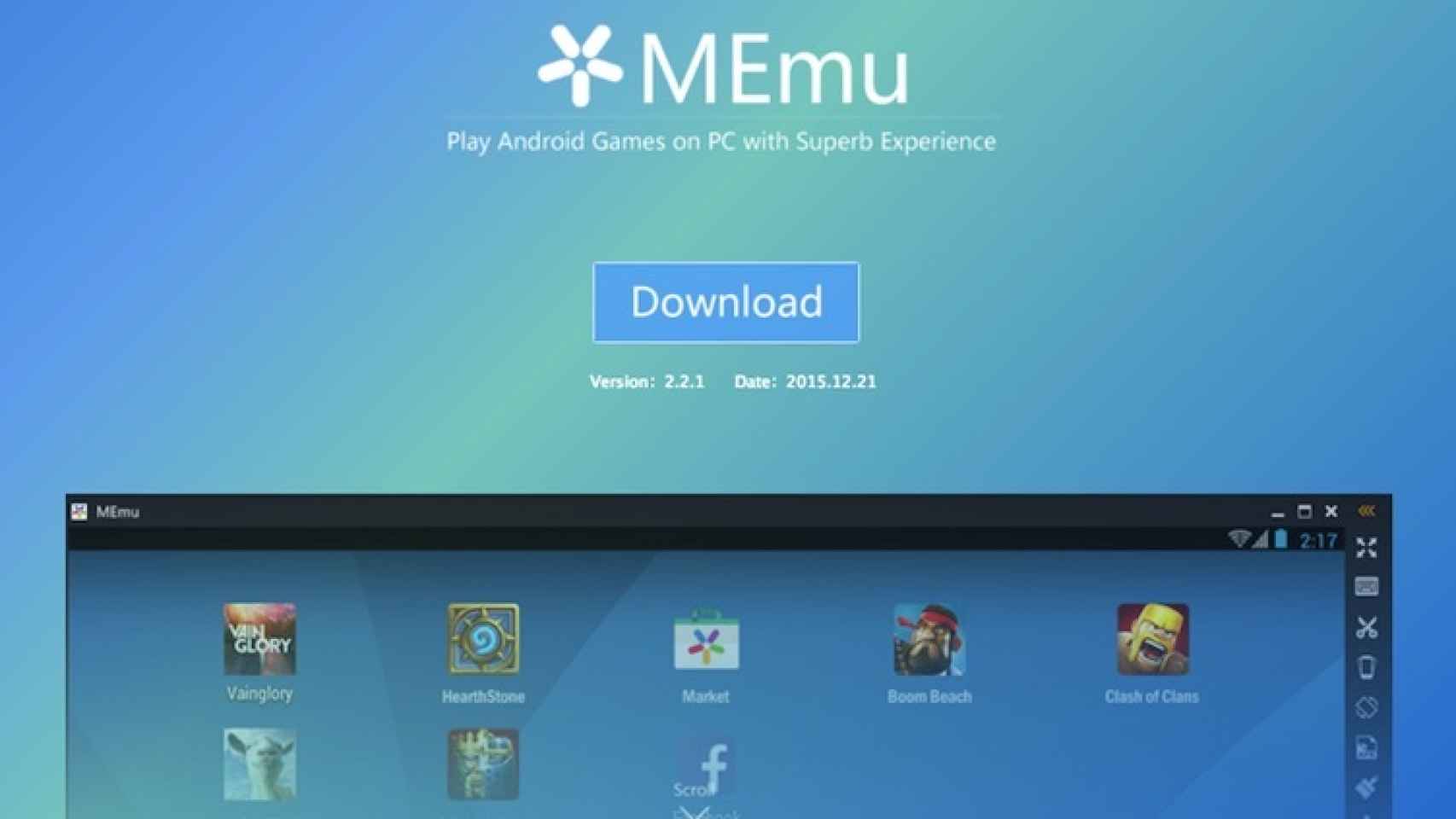 El emulador de juegos Android para Windows se llama MEmu