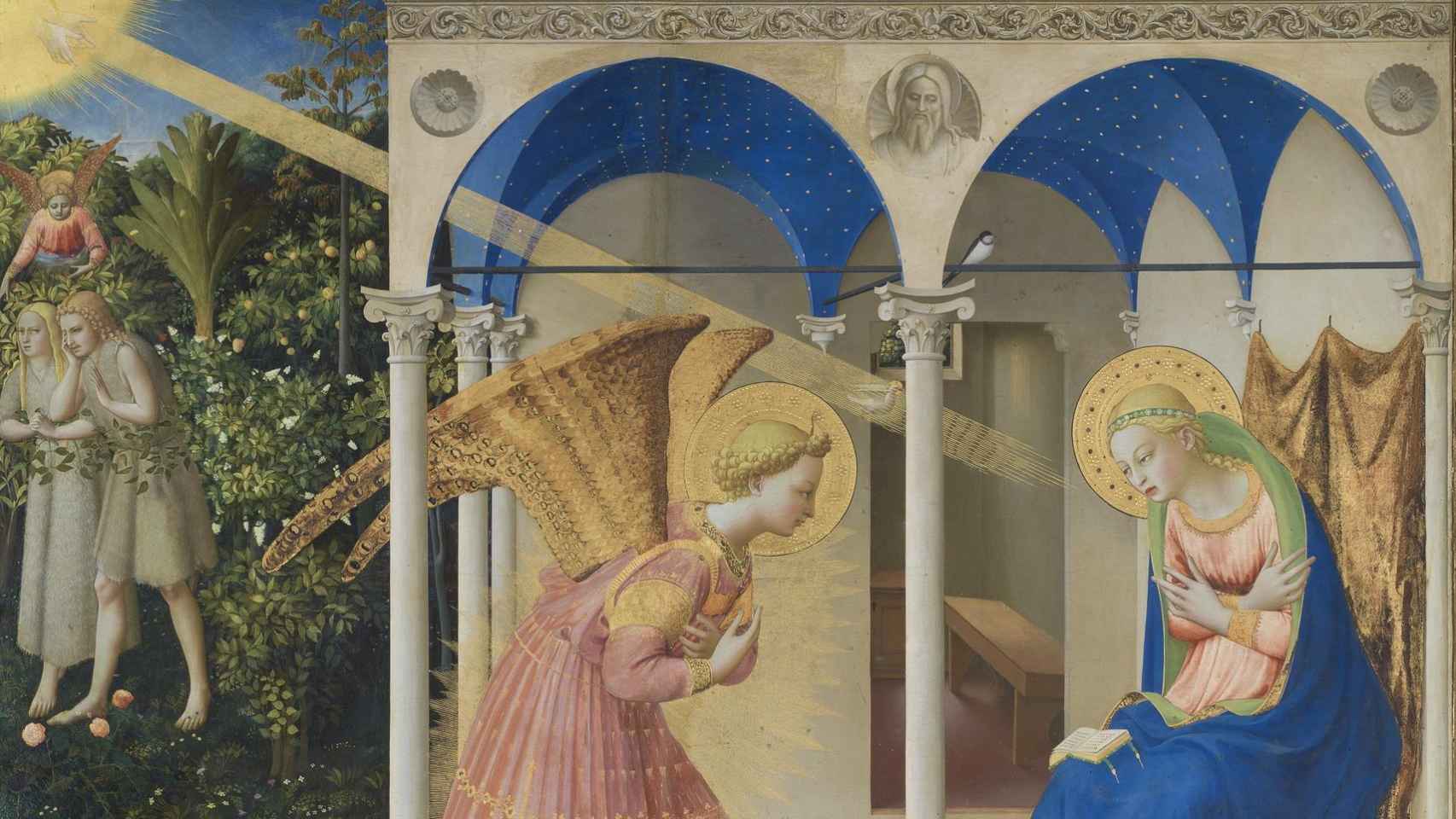 La anunciación de Fra Angelico, en El Prado.
