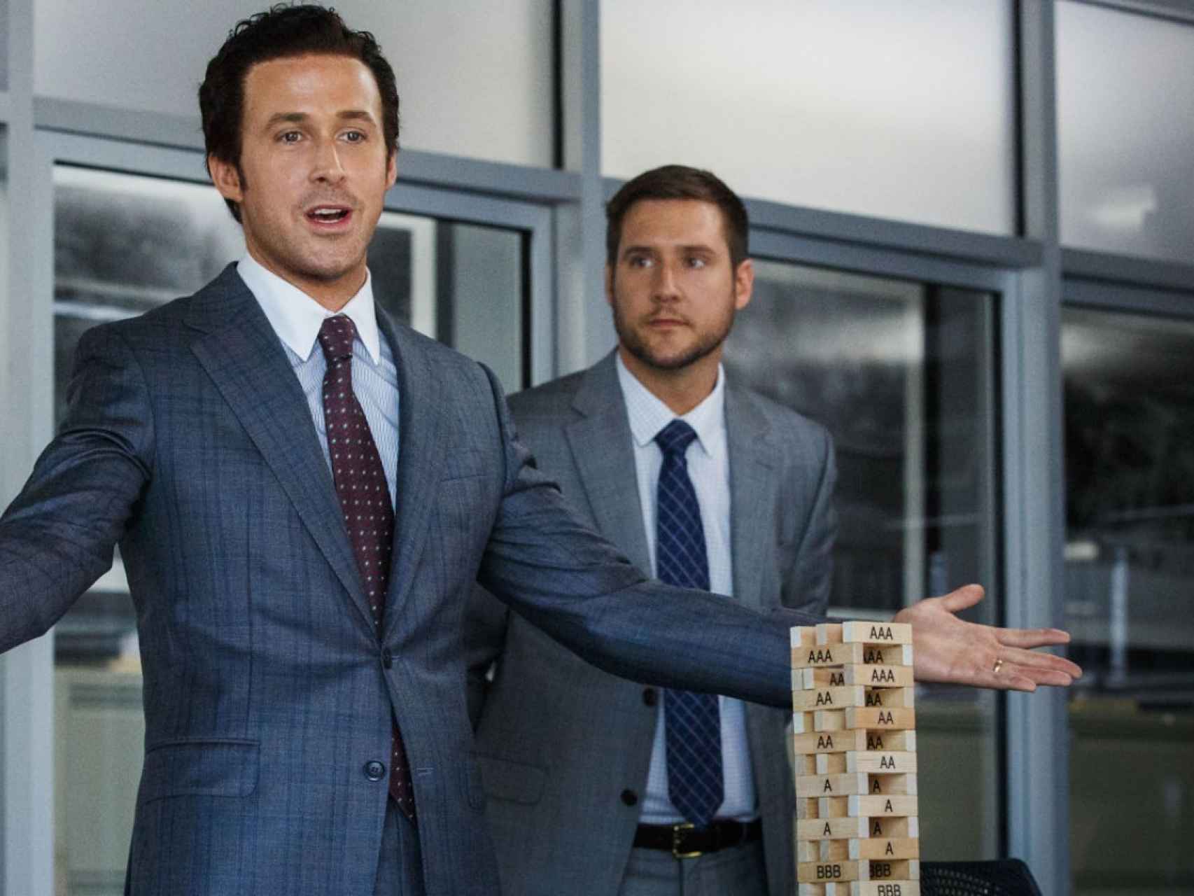 Ryan Gosling, como Vennett, explicando la trampa de las subprime, en La gran apuesta