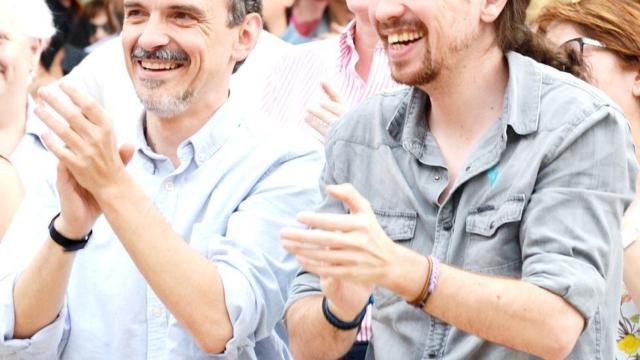 Pablo Iglesias y el número uno de Podemos en Madrid, José Manuel López