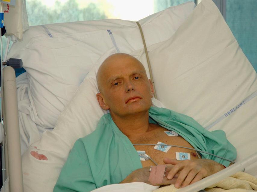 Litvinenko ingresado en el hospital poco antes de fallecer.