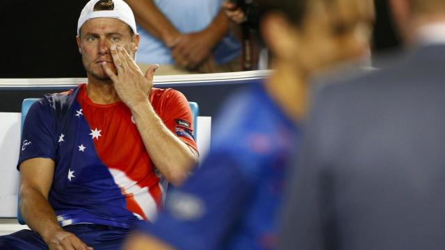 Lleyton Hewitt, tras su derrota ante David Ferrer.