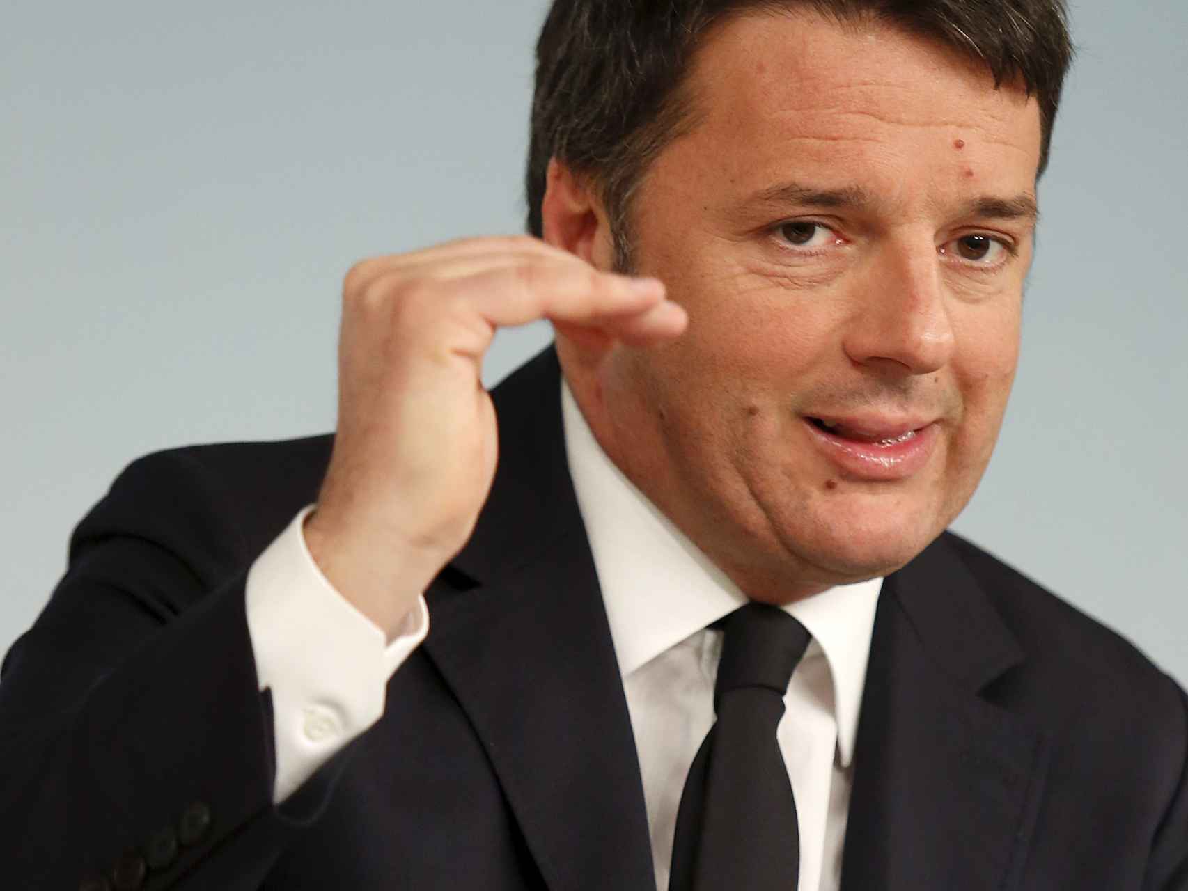 El primer ministro italiano, Matteo Renzi, en rueda de prensa