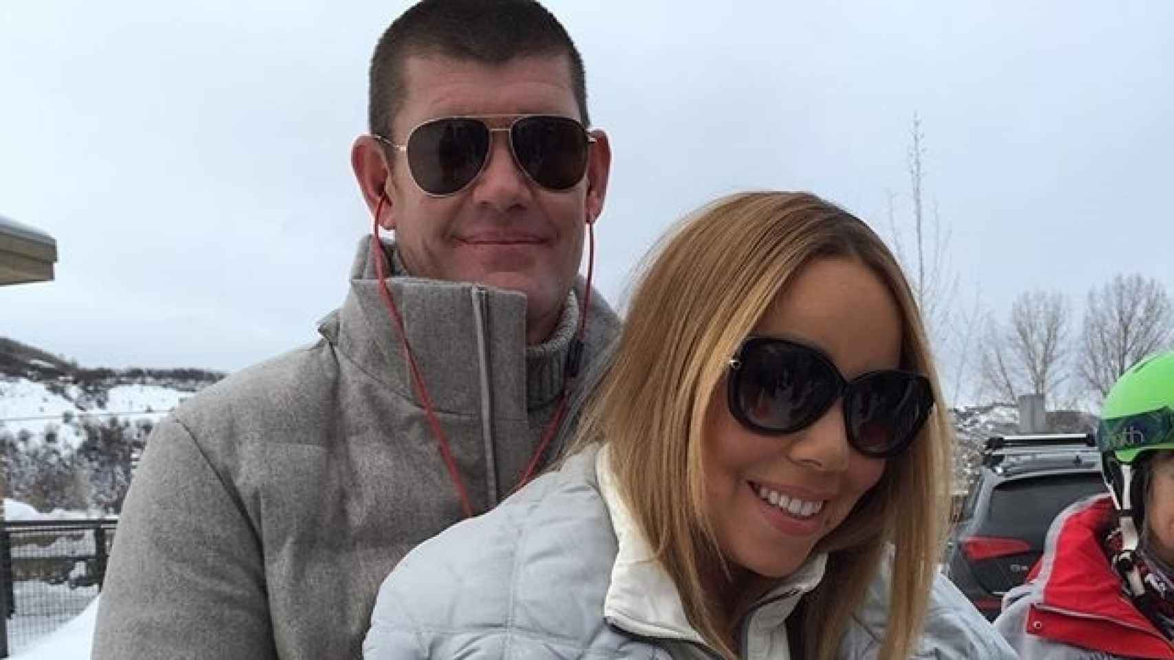 Mariah Carey y su prometido James Parker en Aspen las pasadas navidades