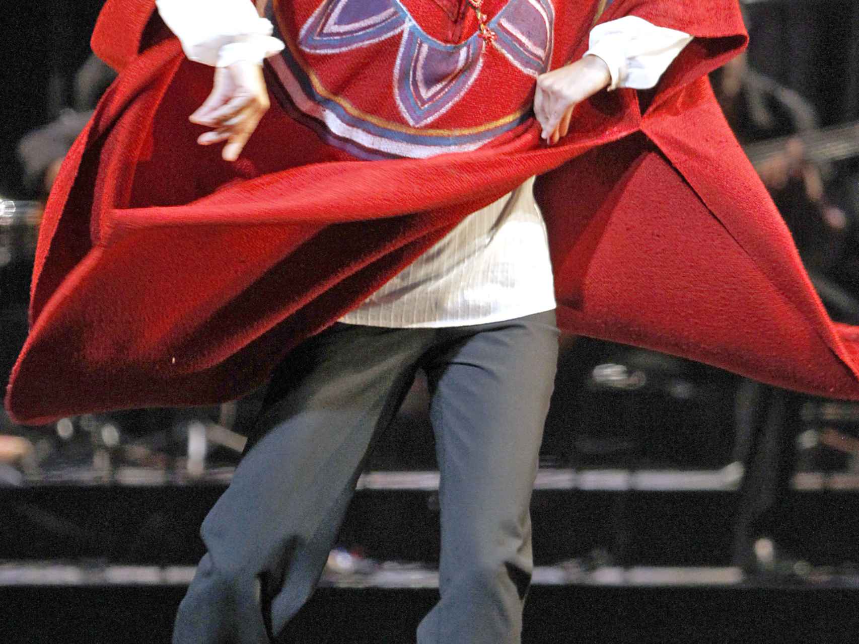La bailaora durante la representación de Chavela, su último espectáculo