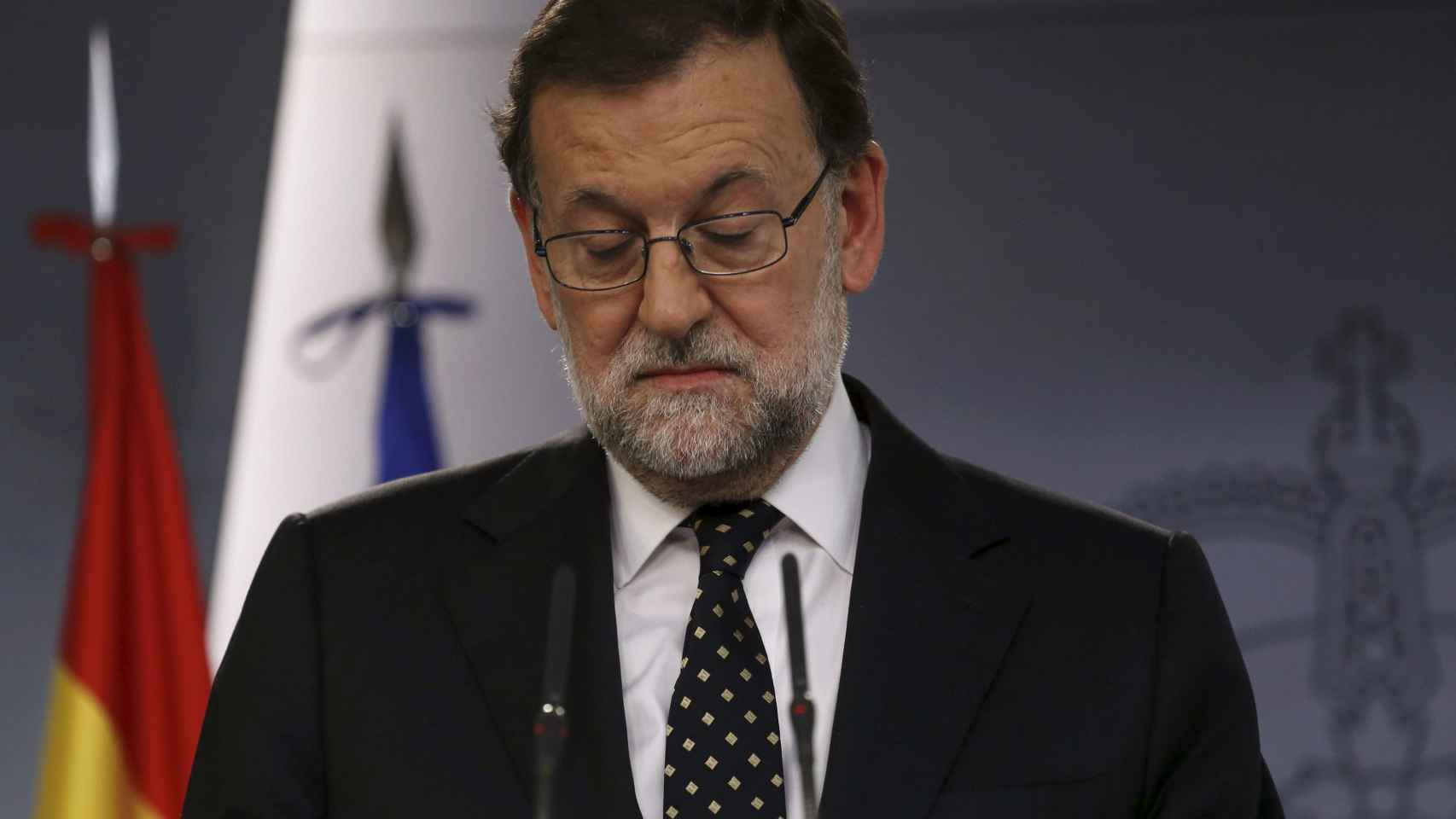 Mariano Rajoy y el Rey este viernes en La Zarzuela