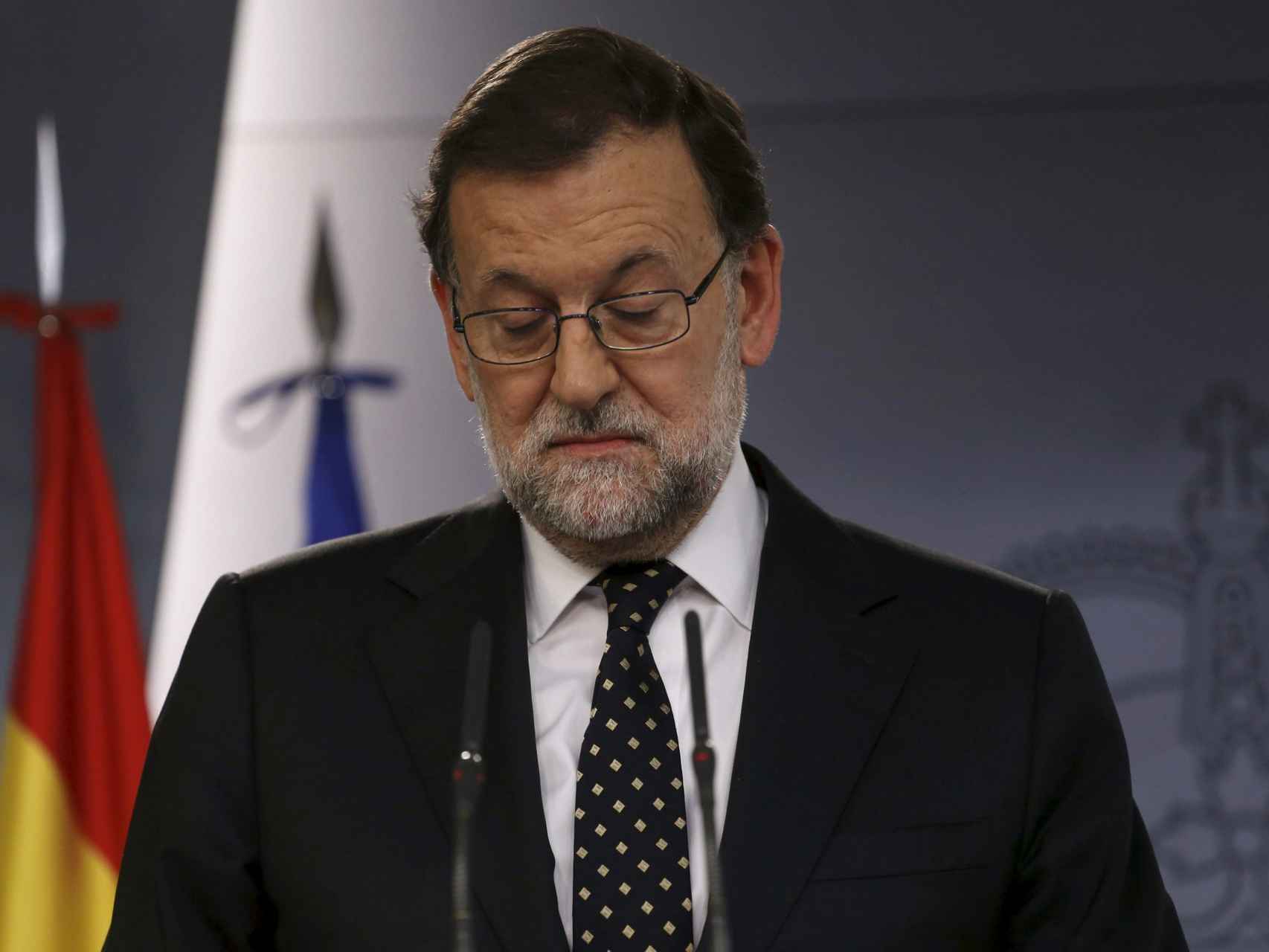 Mariano Rajoy, este viernes en su comparecencia en La Moncloa