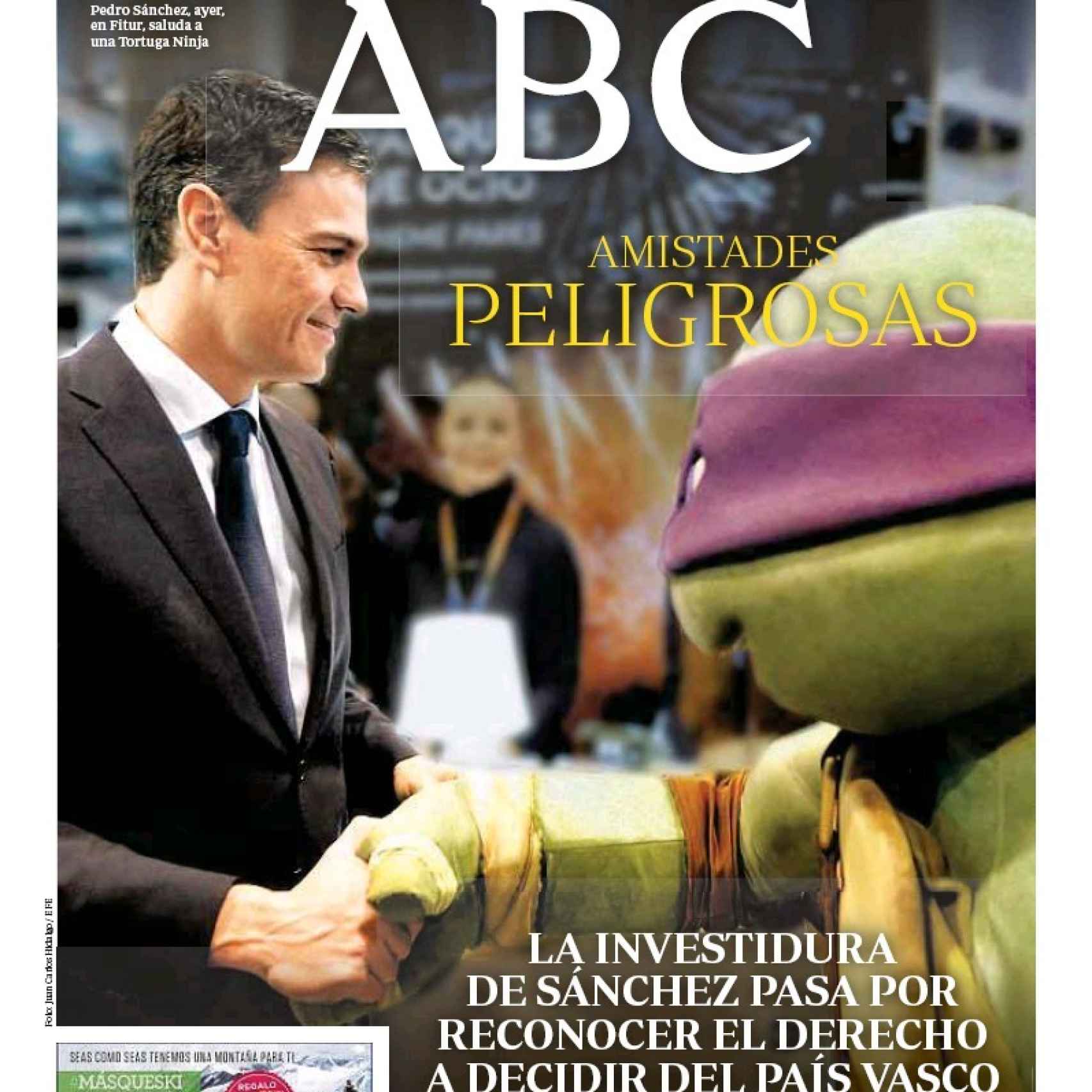 La portada del diario ABC del 22/01/2016
