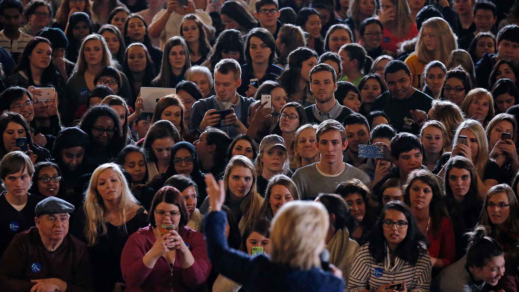 Hillary Clinton, durante un acto en Iowa City.