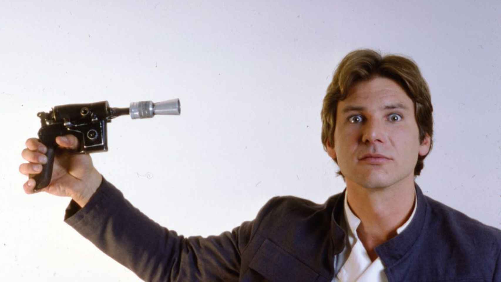 Harrison Ford, como Han Solo, durante el rodaje de la primera trilogía