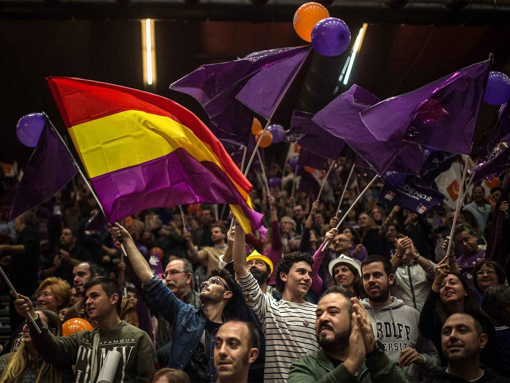 Mitin cierre de campaña de Podemos en Valencia.
