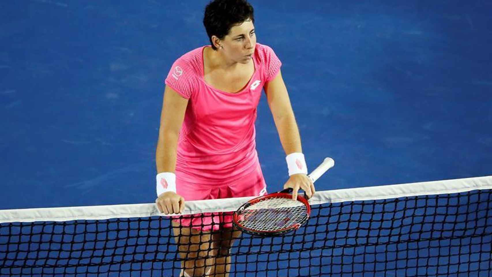 Carla Suárez durante su partido contra Daria Gavrilova.