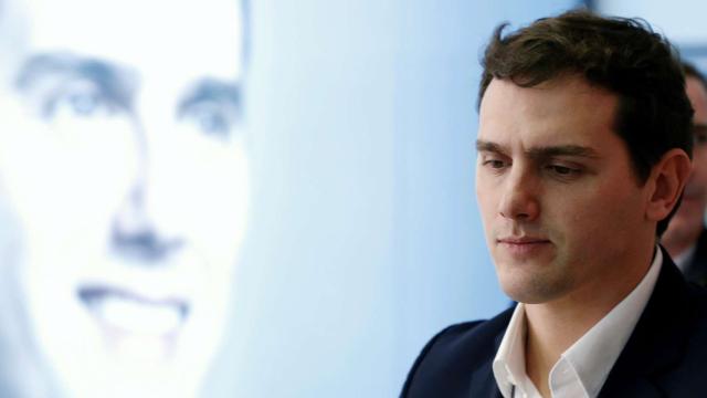 Albert Rivera en la rueda de prensa tras presidir la reunión de la Ejecutiva Nacional de Ciudadanos