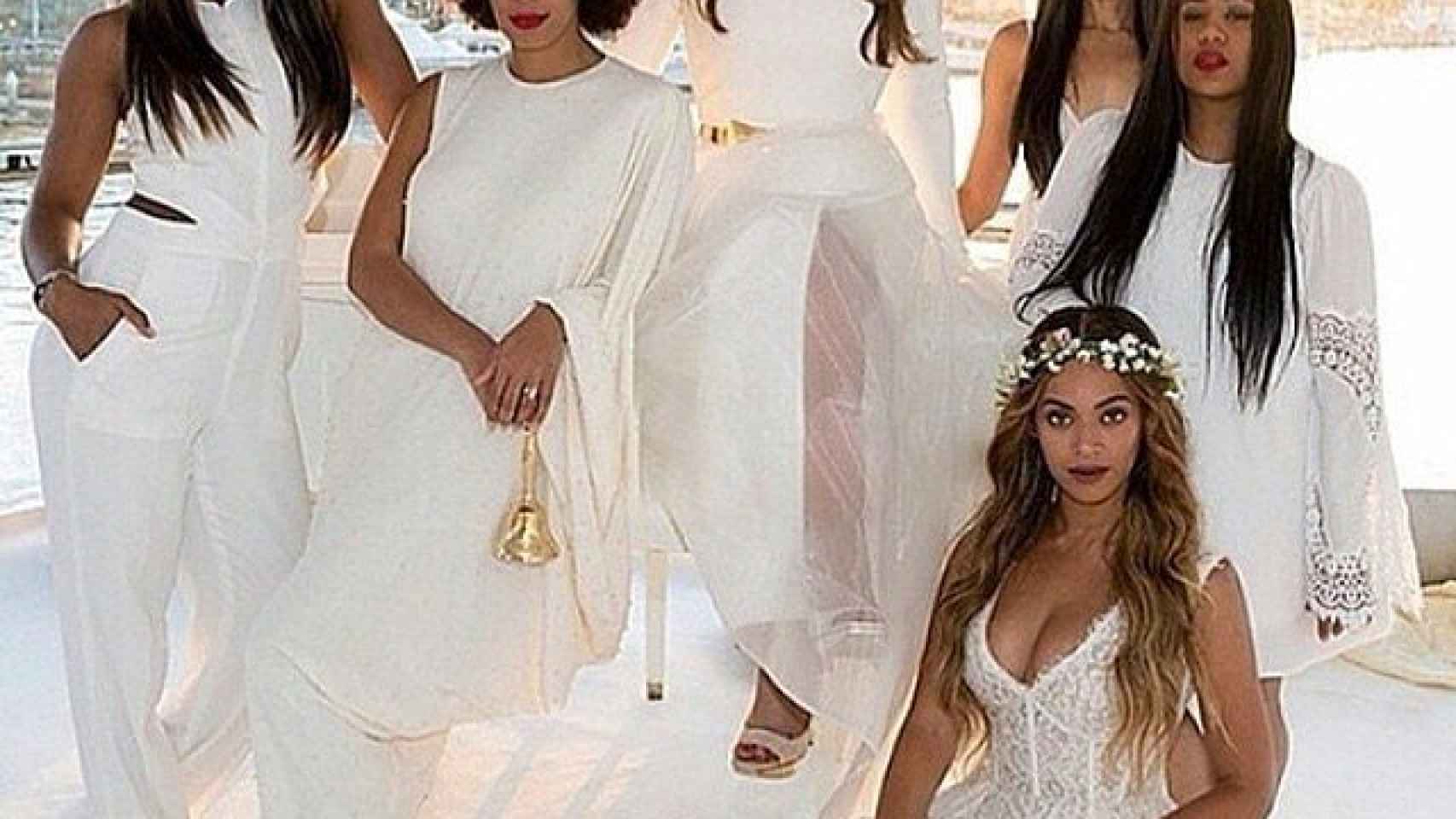 Beyonce en la extravagante boda de su madre Tina Knowles