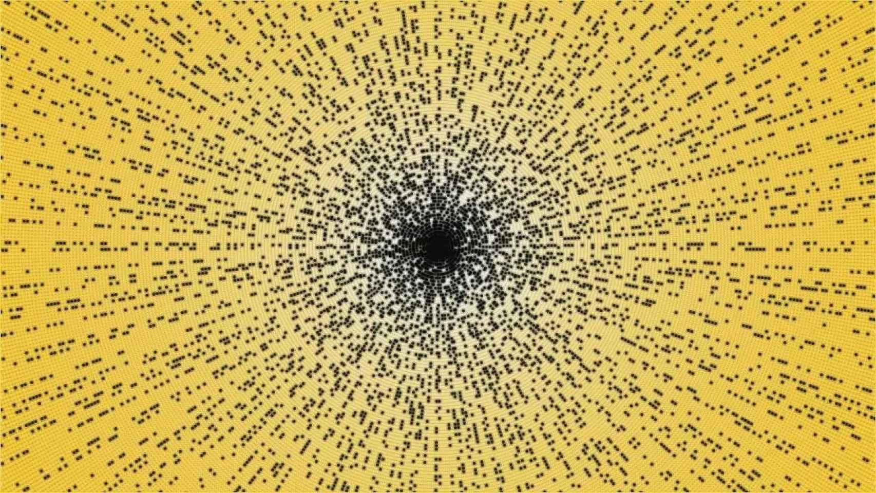 Una representación artística de una distribución de números primos.