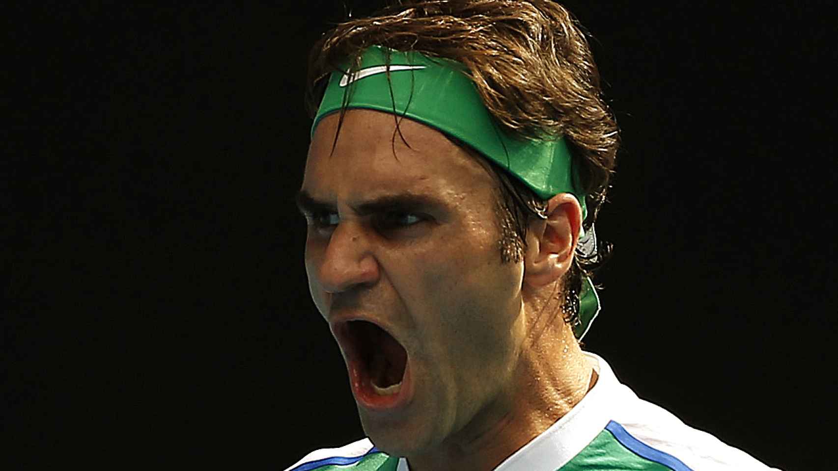 Roger Federer, tras su victoria en Australia ante Tomas Berdych.