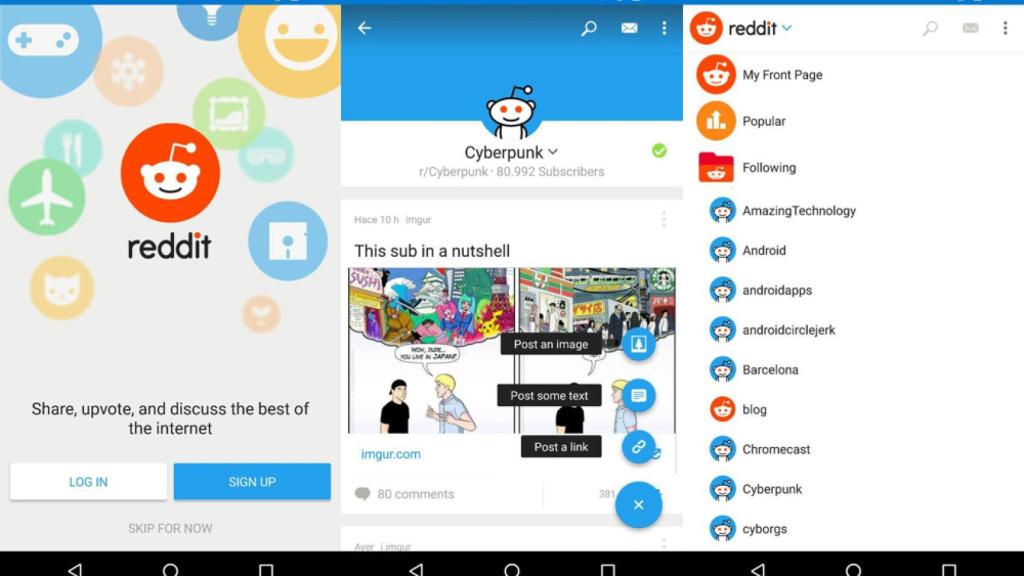 Así es la aplicación oficial de Reddit para Android