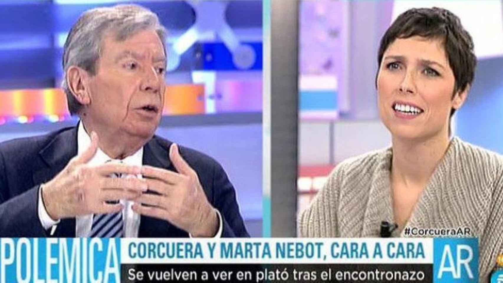 José Luis Corcuera frente a Marta Nebot en 'El Programa de Ana Rosa'.