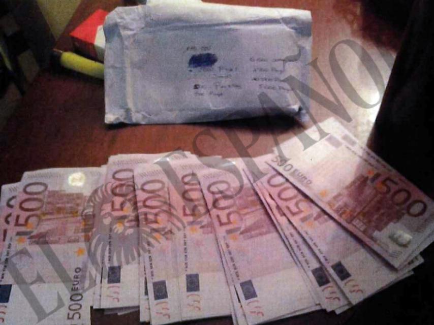 Billetes de 500 euros decomisados en la vivienda de Jordi Sumarroca.