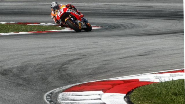 Marc Márquez, durante los entrenamientos en Sepang.