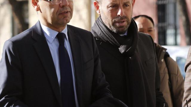 Bartomeu y Rosell salen de la Audiencia Nacional.