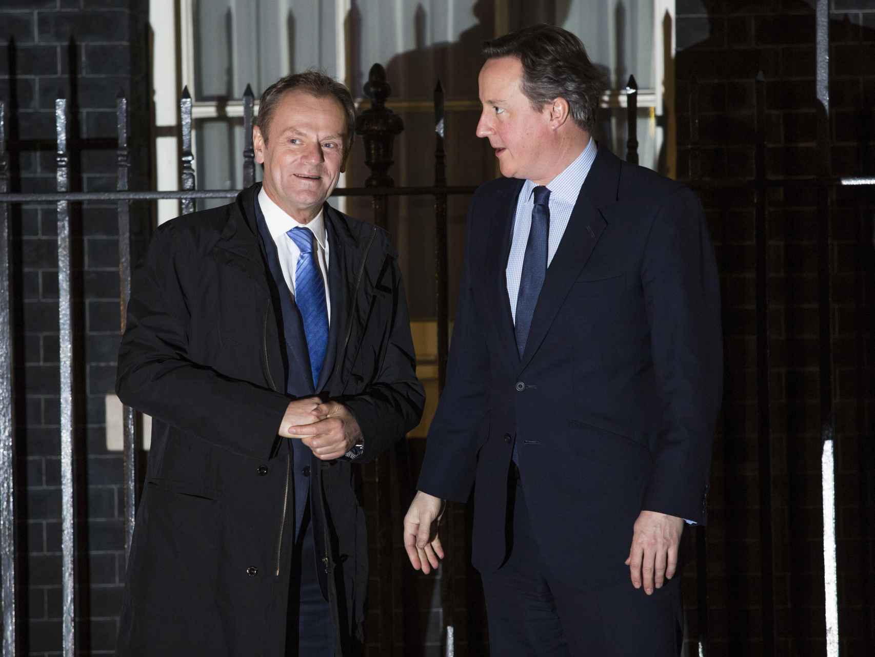 El presidente del Consejo Europeo, Donald Tusk, y el primer ministro británico, David Cameron