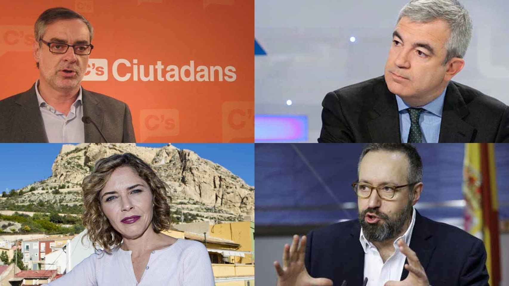 De izda. a dcha. y de arriba abajo: José Manuel Villegas, Luis Garicano, Marta Martín y Juan Carlos Girauta.