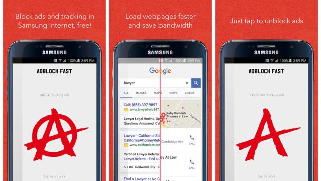 Google elimina de la Play Store el bloqueador de publicidad de Samsung