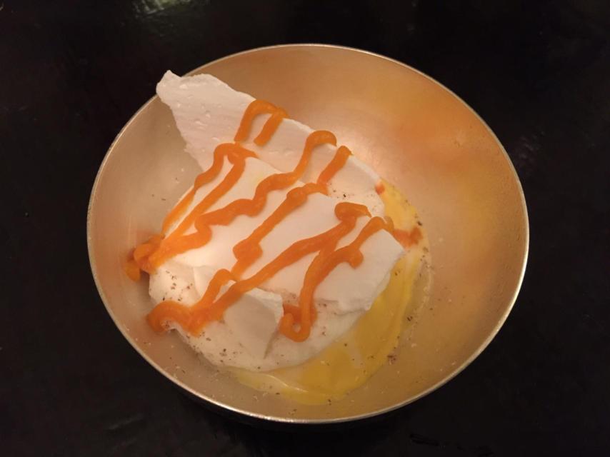 El merengue con crema de calabaza