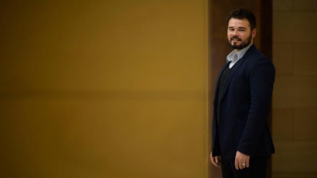 Gabriel Rufián, en el sótano del Congreso