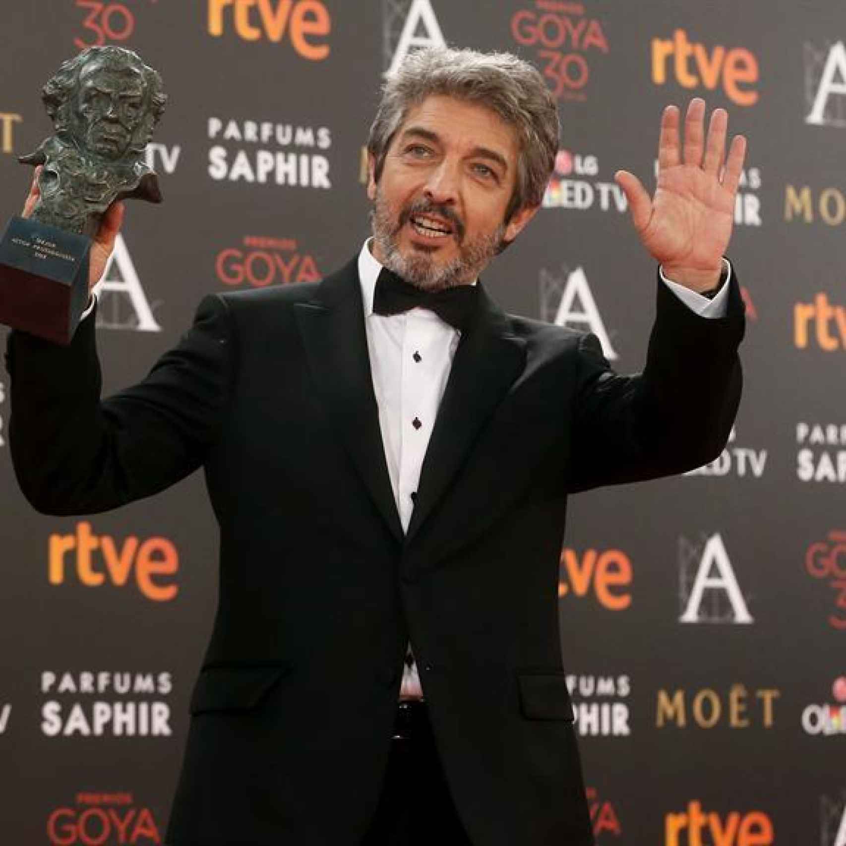 Ricardo Darín con su Goya al mejor actor