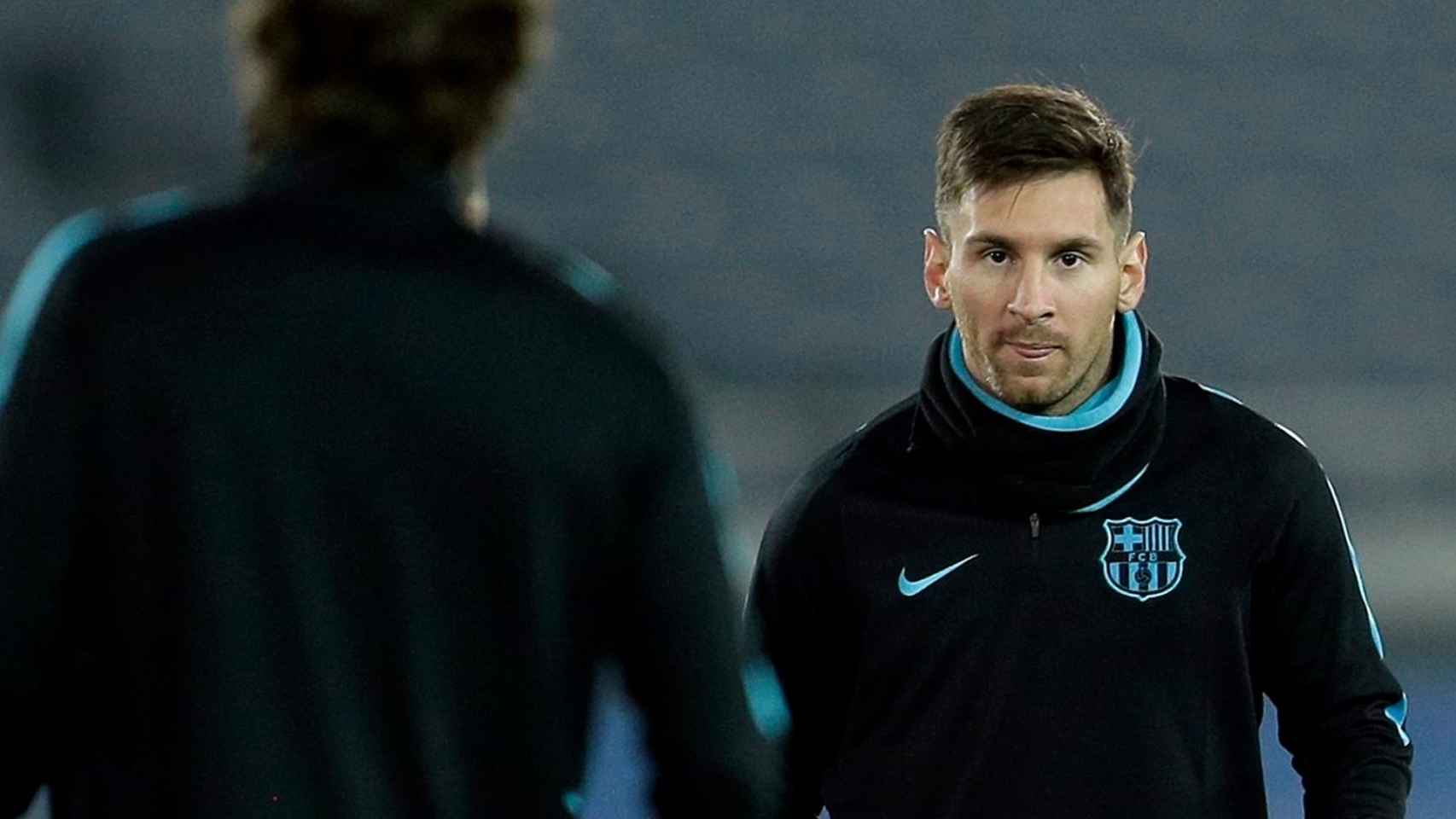 Leo Messi, durante un entrenamiento del Barcelona.