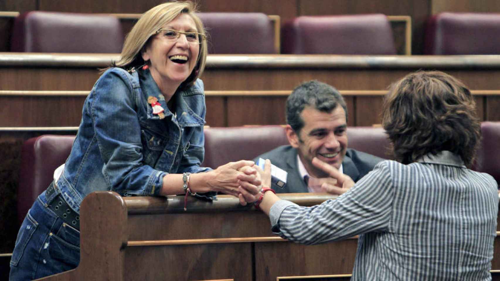 Rosa Díez, Toni Cantó e Irene Lozano en el Congreso