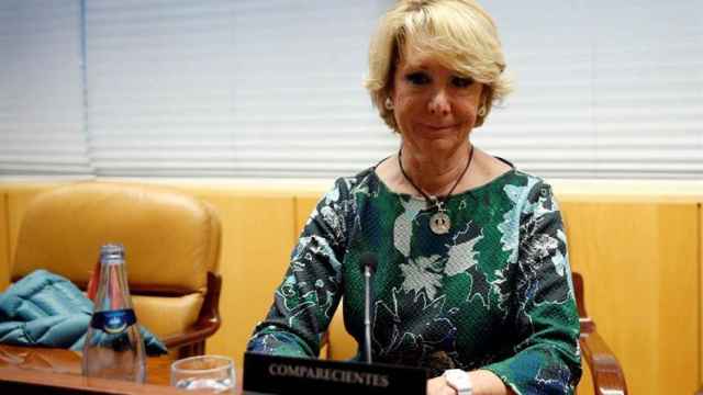 Esperanza Aguirre durante la comisión de corrupción de la Asamblea de Madrid