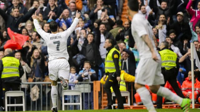 Cristiano Ronaldo celebra un gol ante el Athletic