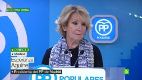 Las calculadas dimisiones de Esperanza Aguirre para abrir los informativos