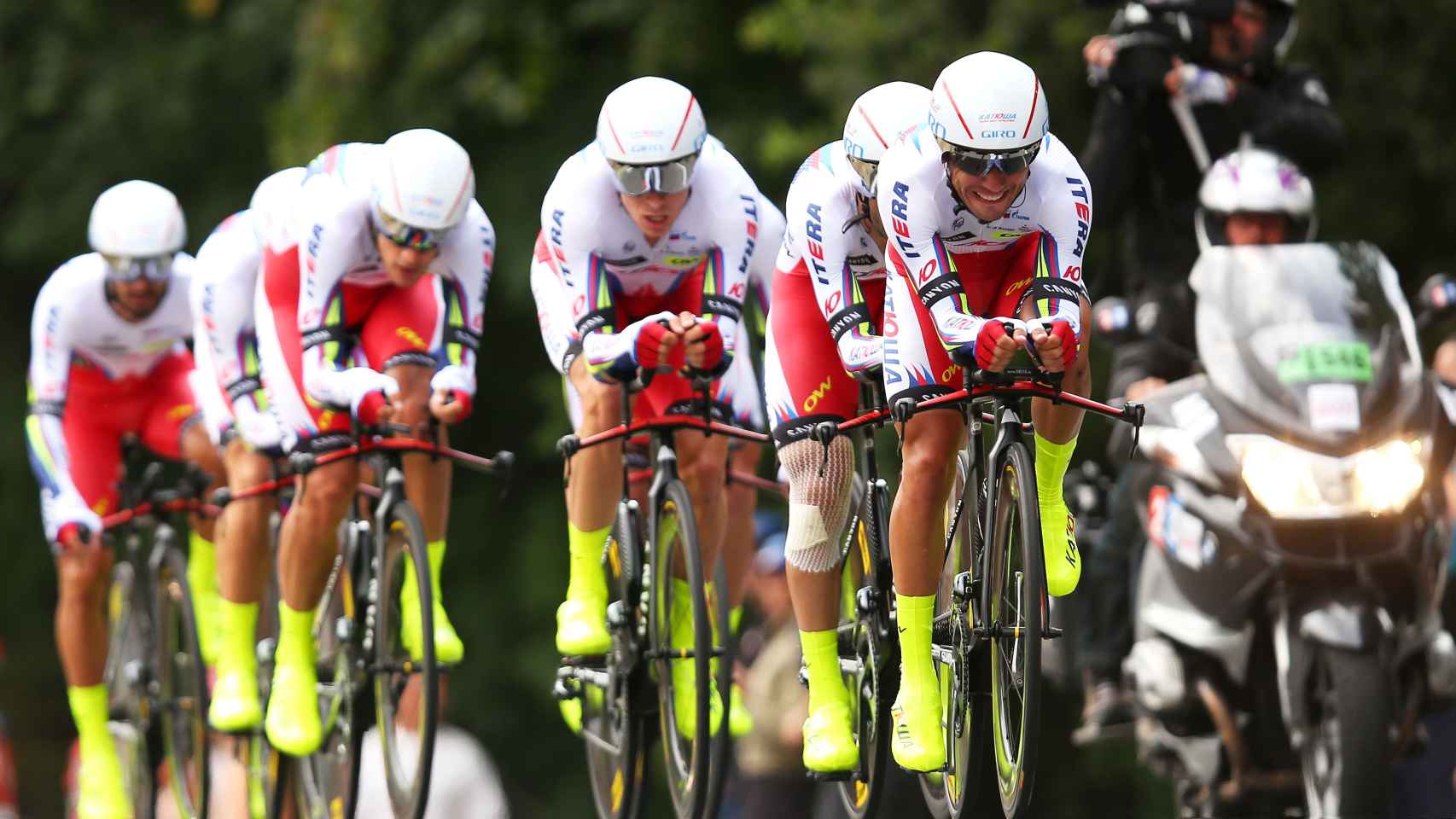 Crono por equipos del Tour de Francia.