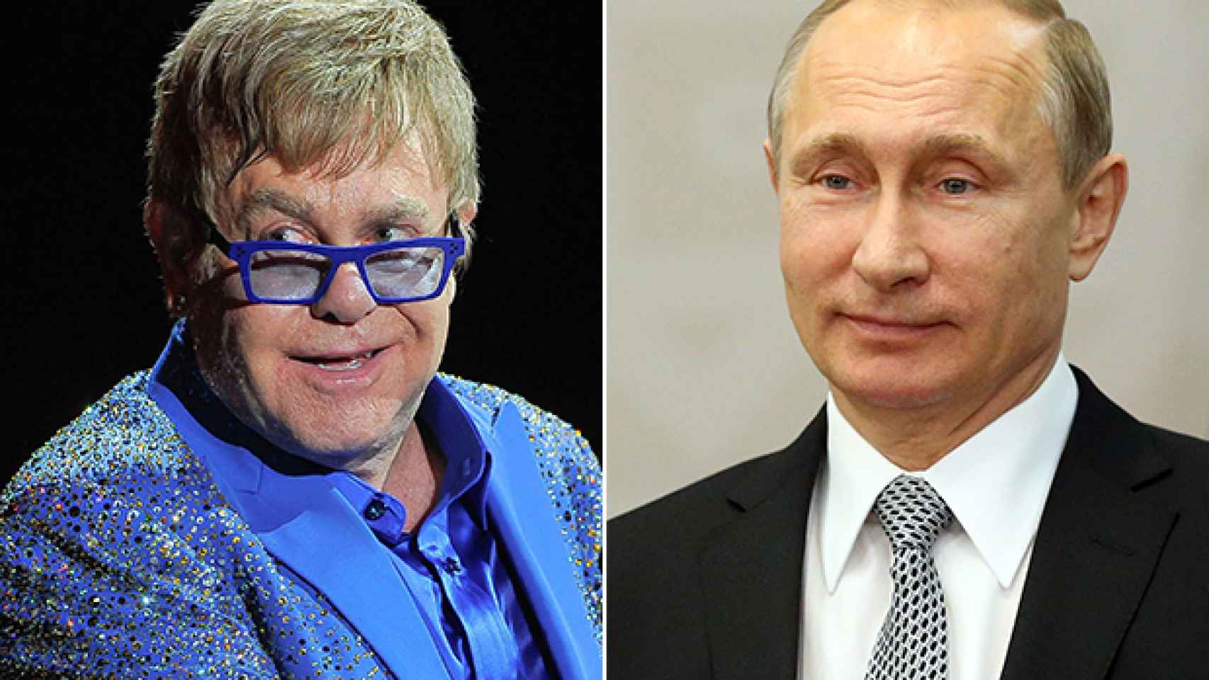 Elton John y Vladimir Putin