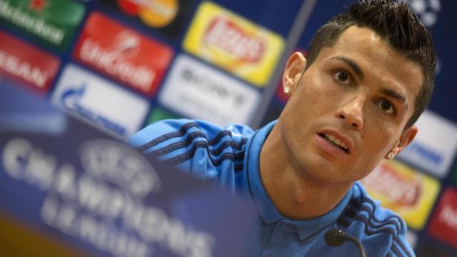 Cristiano Ronaldo, ante los medios en Roma.