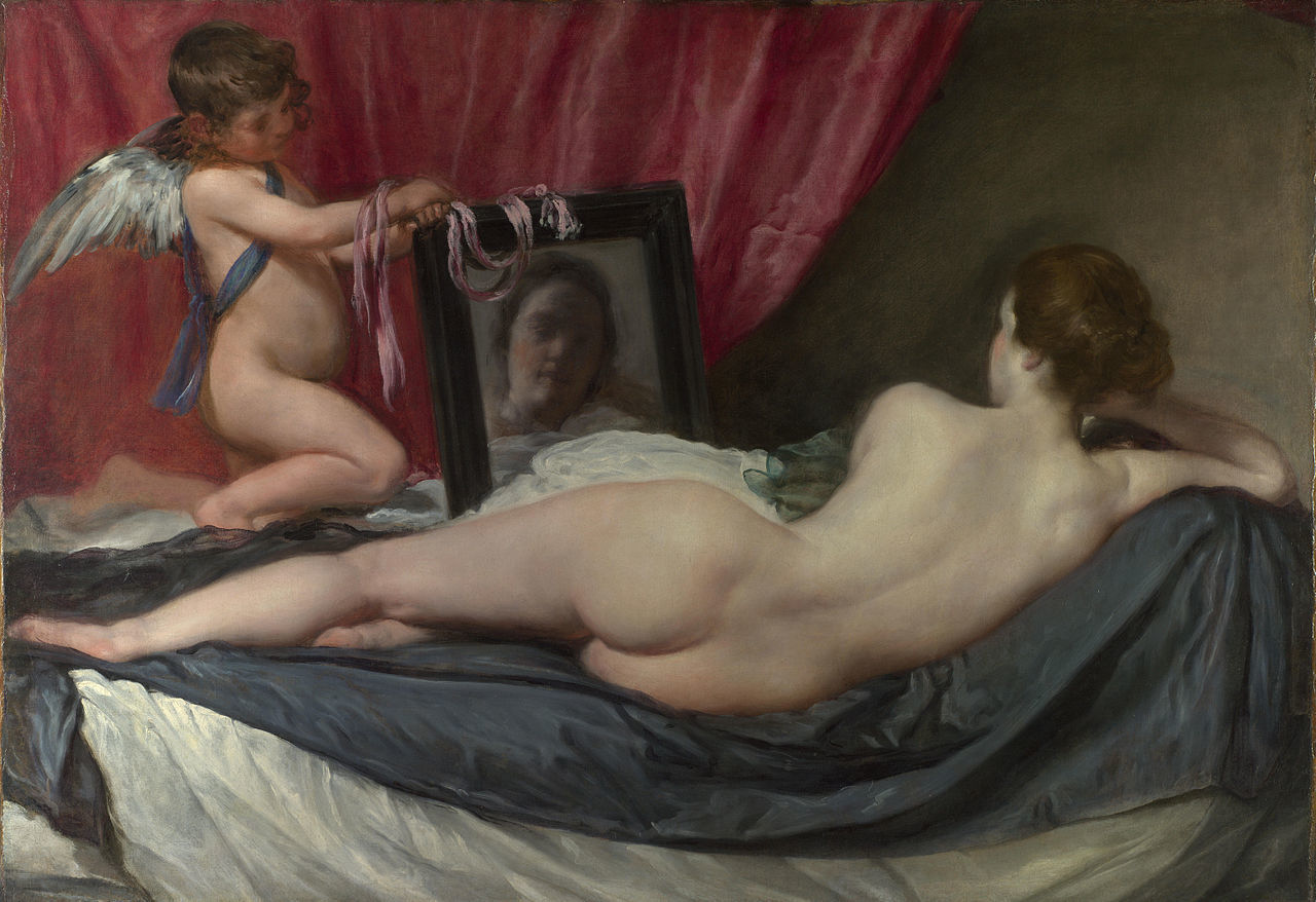 Venus del espejo, pintada por Velázquez.
