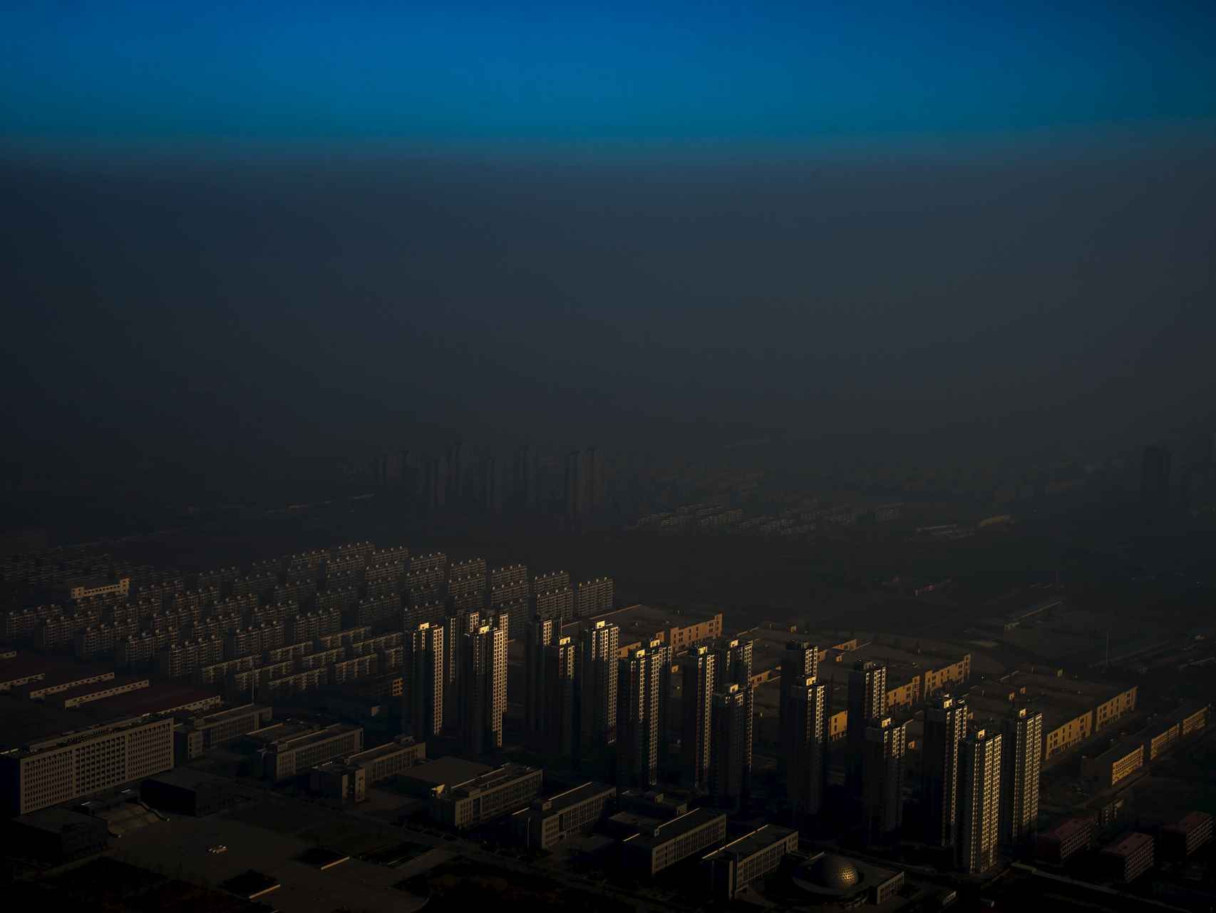 Calima (contaminación) en Tiajin, China.