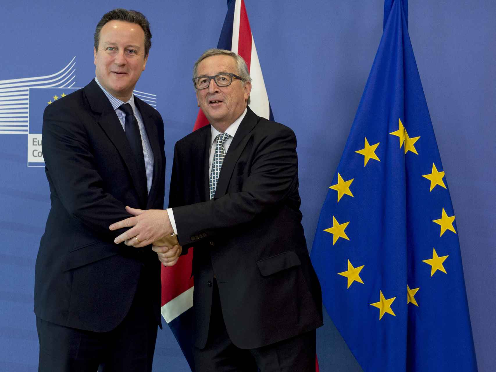 David Cameron y el presidente de la Comisión, Jean-Claude Juncker