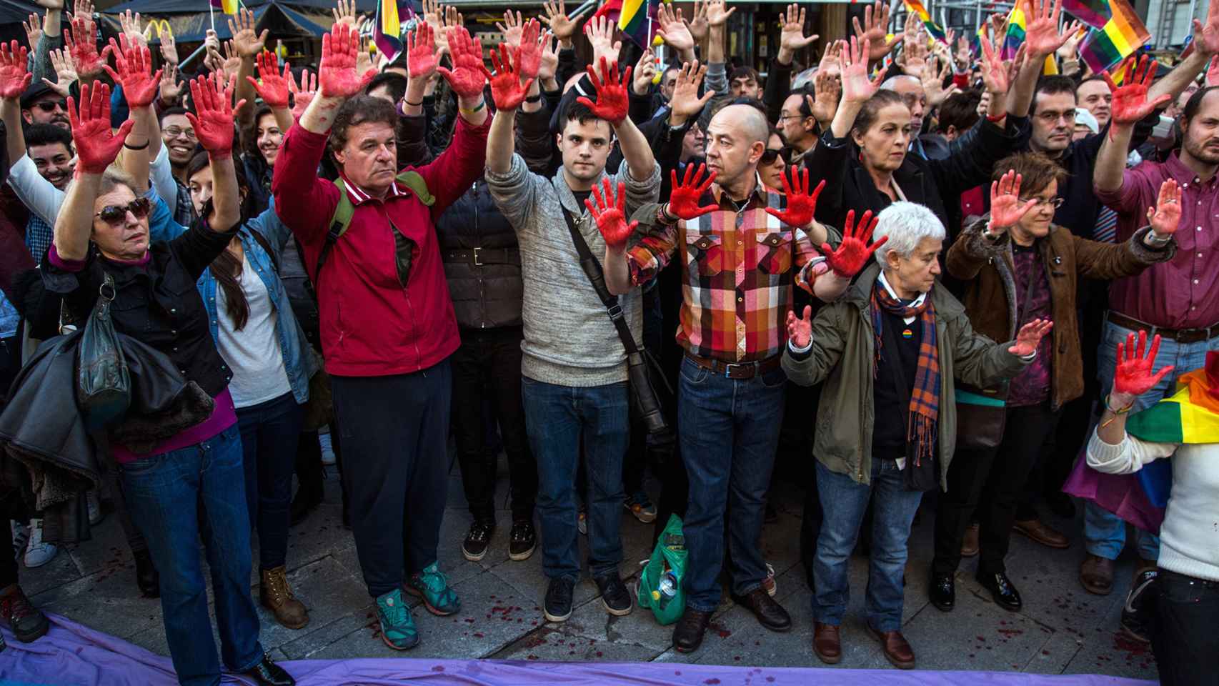 Manifestación contra las agresiones homófobas del 23 de enero